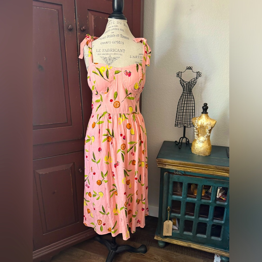 NWT Lauren Conrad Large Pink Citrus Dress